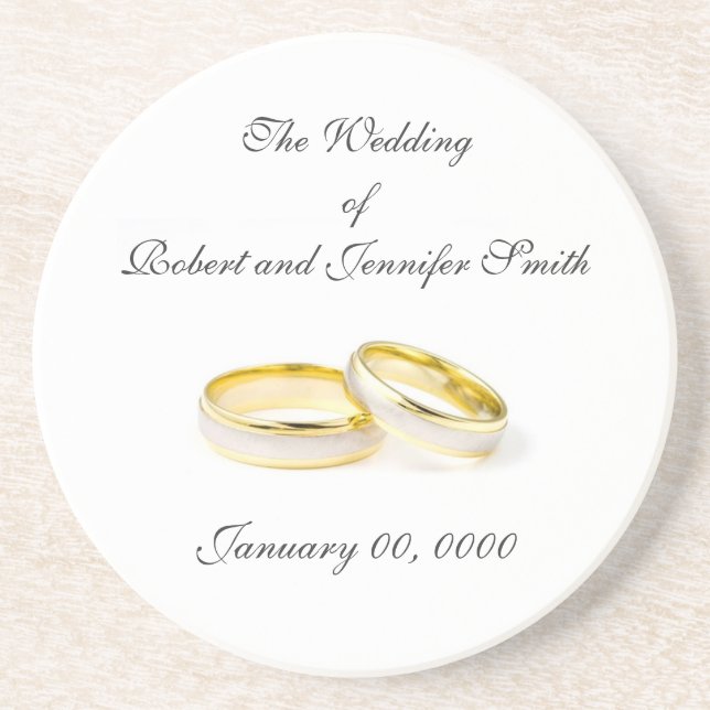 En Grès Dessous de verre de mariage favori (Devant)