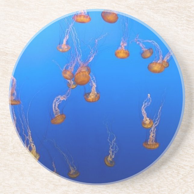 En Grès Dessous de verre de méduses (Devant)