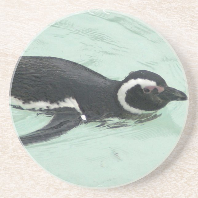 En Grès Dessous de verre de natation de pingouin (Devant)