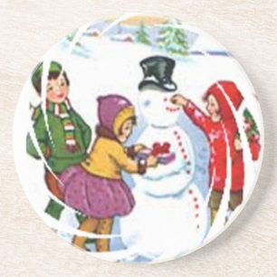 En Grès Dessous de verre de Noël