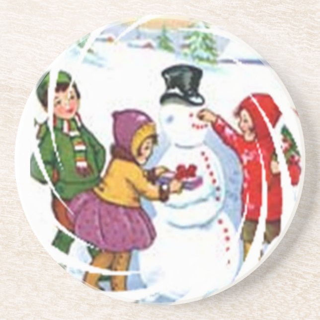 En Grès Dessous de verre de Noël (Devant)