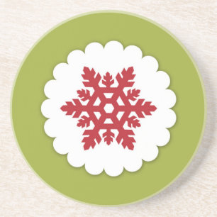 En Grès Dessous de verre de Noël Snowflakes