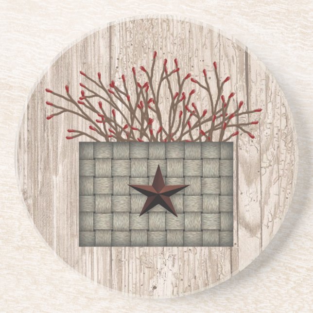 En Grès Dessous de verre de panier à briet Pip (Devant)