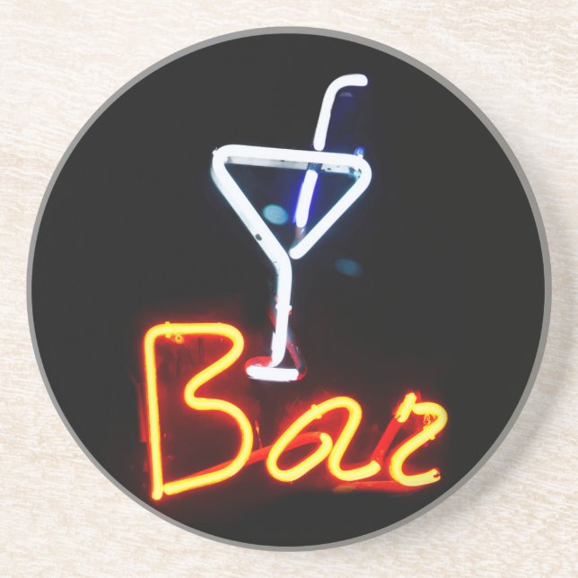 En Grès Dessous de verre de panneau barre (Devant)