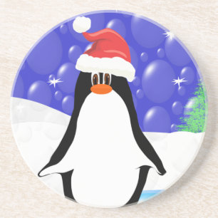 En Grès Dessous de verre de pingouins mignons