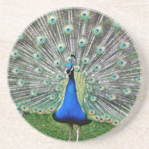En Grès Dessous de verre de plume de paon