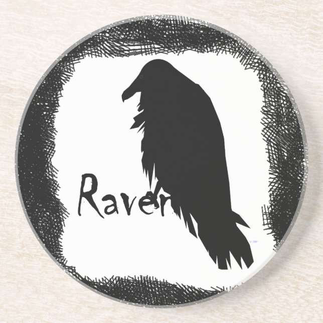 En Grès Dessous de verre de Raven (Devant)
