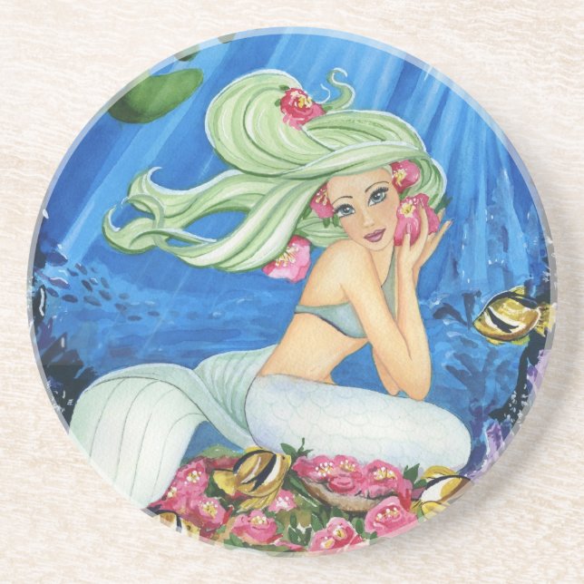 En Grès Dessous de verre de sirène (Devant)