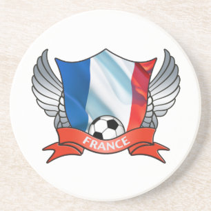 En Grès Dessous de verre de soccer français