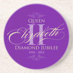En Grès Dessous de verre de souvenir de jubilé de diamant