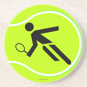 En Grès Dessous de verre de tennis