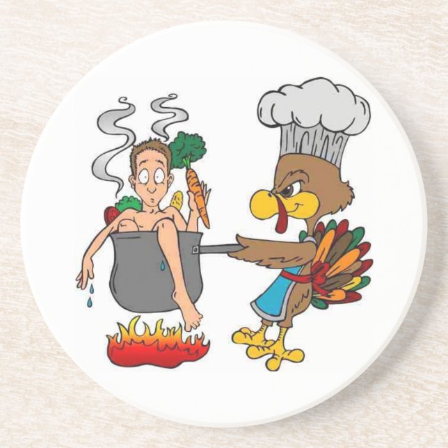 En Grès Dessous de verre de thanksgiving (Devant)