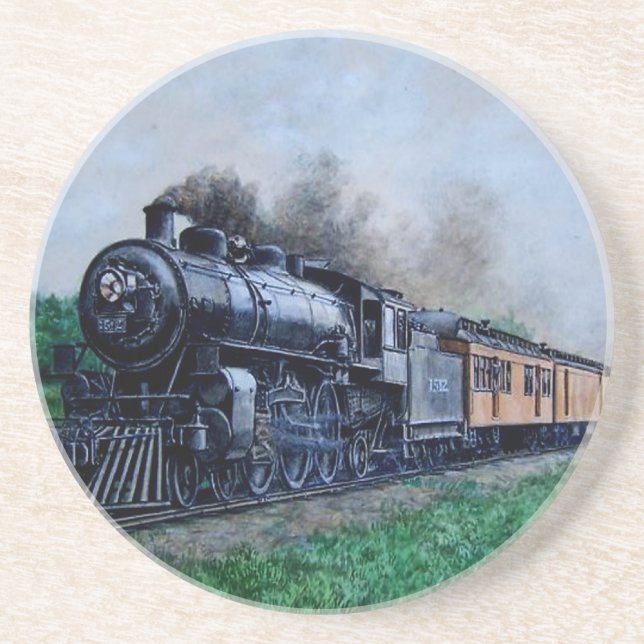 En Grès Dessous de verre de train de vapeur (Devant)