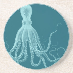 En Grès Dessous de verre de triptyque de tentacules de