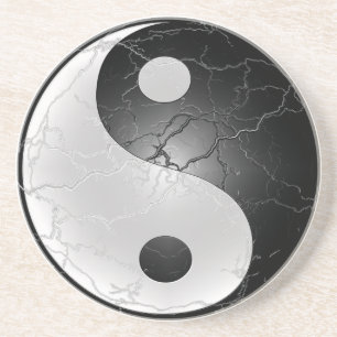 En Grès Dessous de verre de Yin Yang