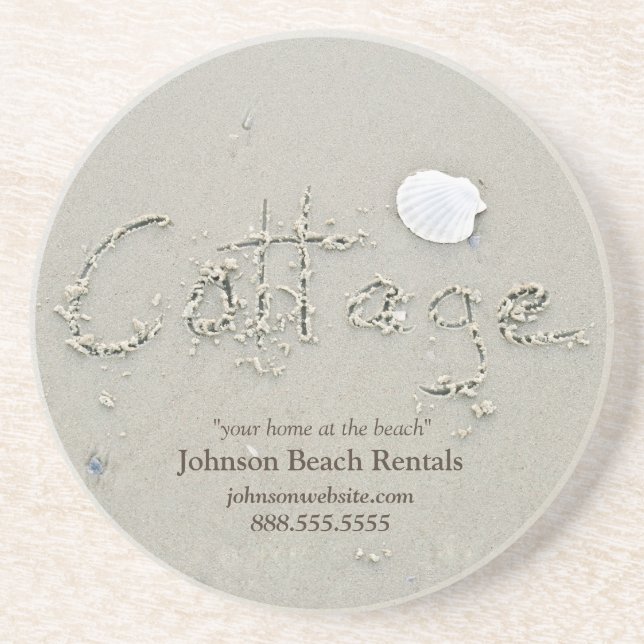 En Grès Dessous de verre d'écriture de sable du chalet de  (Devant)