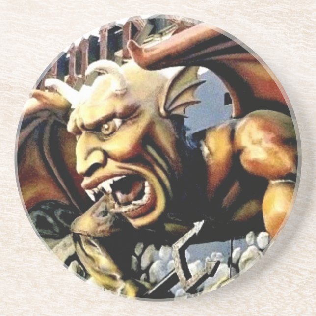 En Grès Dessous de verre démon de l'Enferno Spookhouse Dan (Devant)