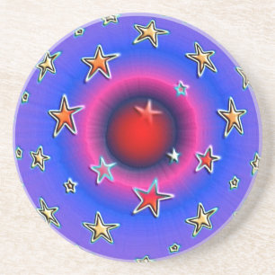 En Grès Dessous de verre des étoiles