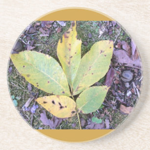 En Grès Dessous de verre des feuilles d'automne