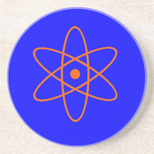 En Grès Dessous de verre des signes nucléaires