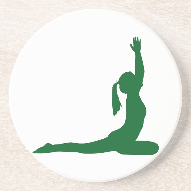 En Grès Dessous de verre d'exercice pour femmes (Devant)