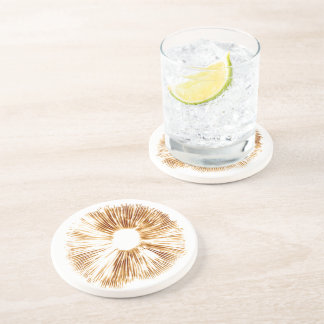 En Grès Dessous de verre d'impression de spore de