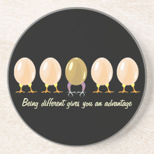 En Grès dessous de verre drôles d'oeufs de dragon et de