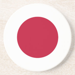 En Grès Dessous de verre du drapeau japonais