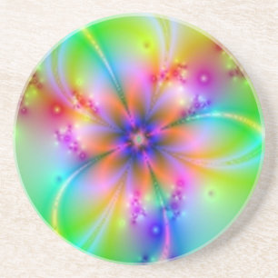 En Grès Dessous de verre Emanations Arc-en-ciel