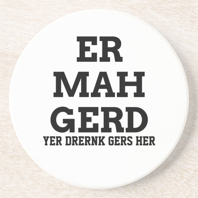 En Grès Dessous de verre Ermahgerd (Devant)