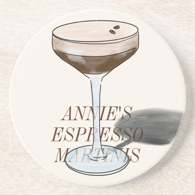 En Grès Dessous de verre Espresso Martini (Devant)