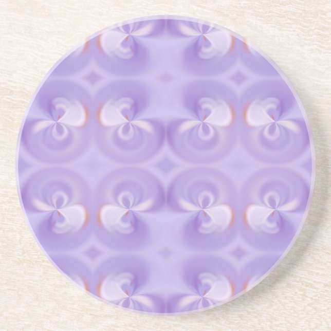 En Grès Dessous de verre Fleurs Violettes (Devant)
