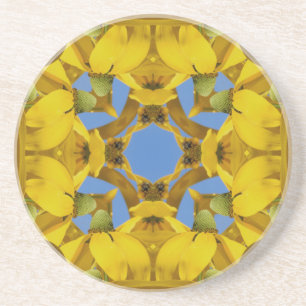 En Grès Dessous de verre floral kaléidoscope à confleur ja