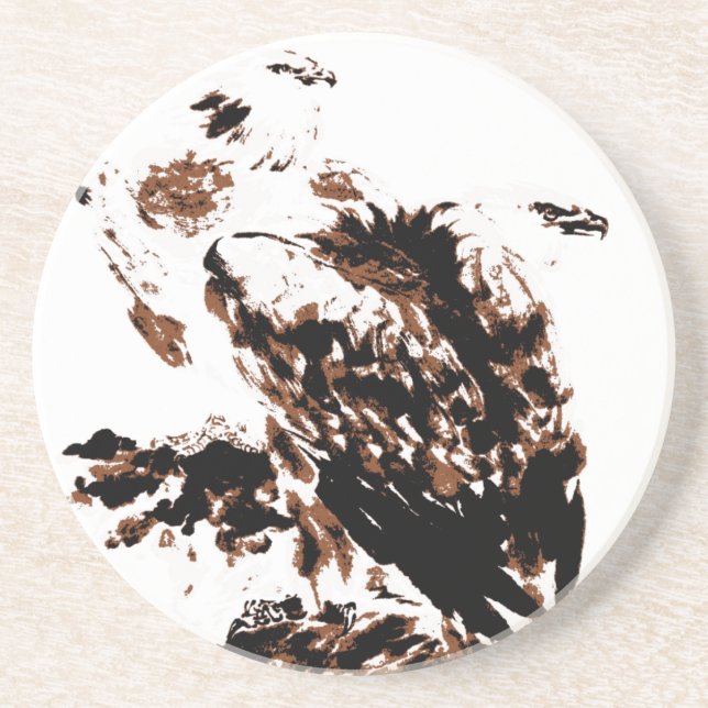 En Grès Dessous de verre Freedom Eagles (Devant)