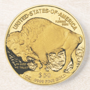 En Grès Dessous de verre Gold Coin