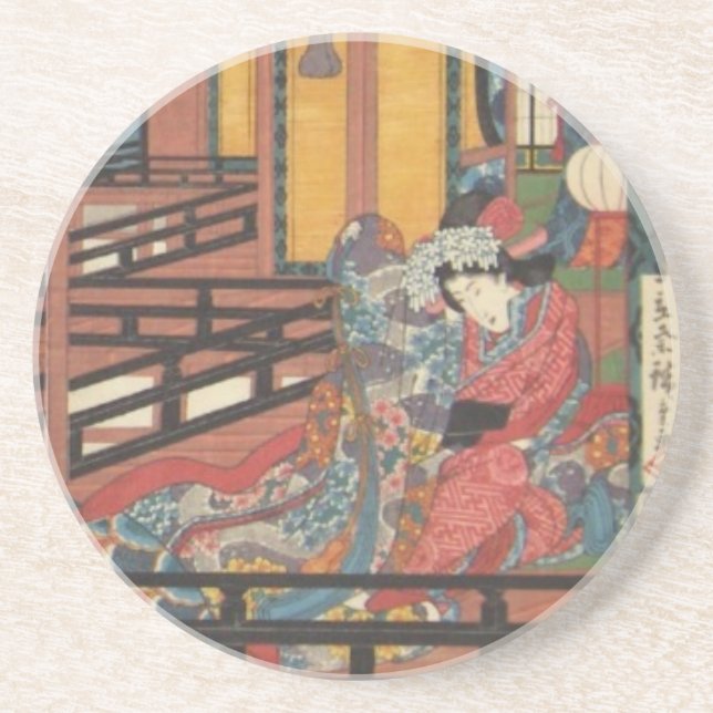 En Grès Dessous de verre Ichiryusai Hiroshige (Devant)