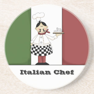 En Grès Dessous de verre italiens du chef #7