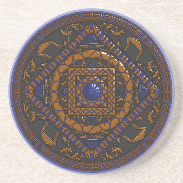 En Grès Dessous de verre Libra Mandala (Devant)