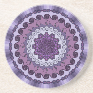 En Grès Dessous de verre Mandala