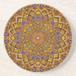 En Grès Dessous de verre Mandala