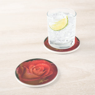 En Grès Dessous de verre Mystique Dark Botanical Rouge Ora