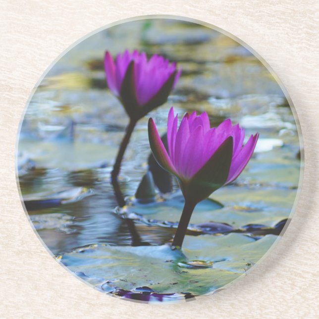 En Grès Dessous de verre nénuphar (Devant)