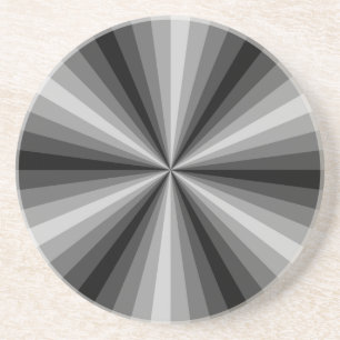 En Grès Dessous de verre noir illusion d'optique