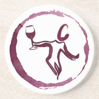 En Grès Dessous de verre orientés de vin