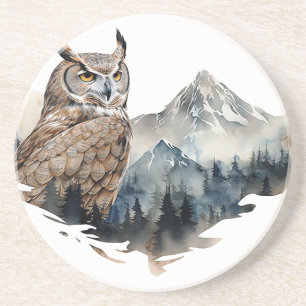 En Grès Dessous de verre Owl Sandstone