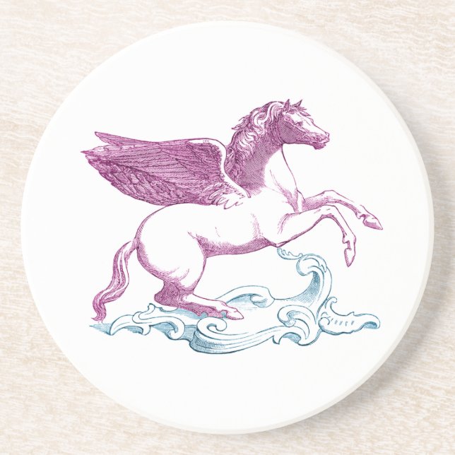 En Grès Dessous de verre Pegasus Violet (Devant)