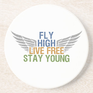 En Grès Dessous de verre personnalisé FLY HIGH