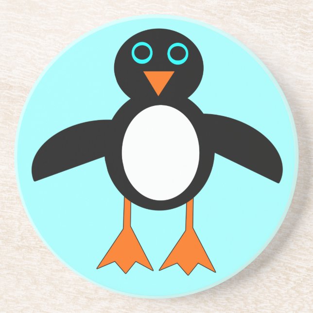 En Grès Dessous de verre Pingouin Mignon (Devant)