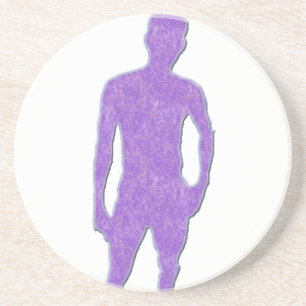 En Grès Dessous de verre Poing Homme