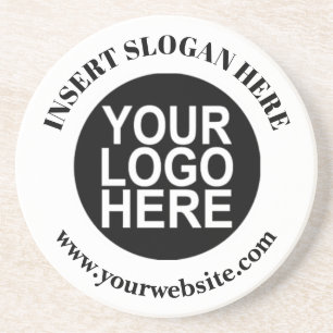 En Grès Dessous de verre promotionnel du logo d'entreprise